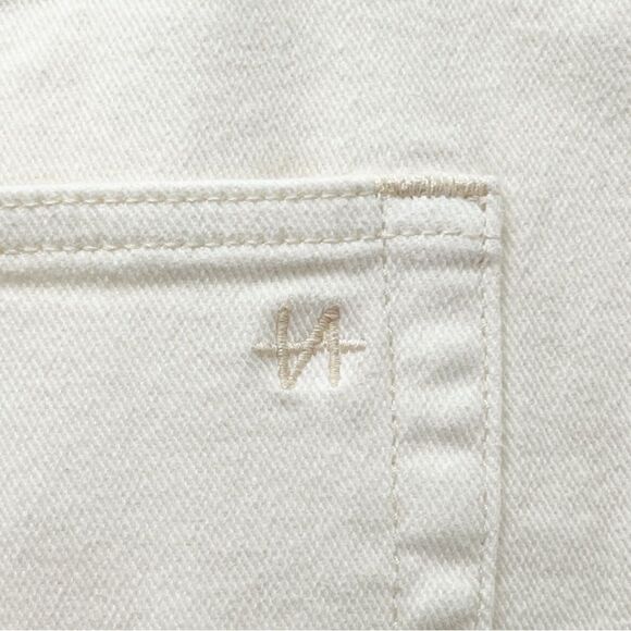 NWT NAADAM Soft Denim Wide Leg Jeans Size 14 Milk White High Rise Stretch Twill - Picture 9 of 16